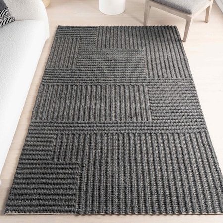 Nuloom Dorene Contemporary High-Low Striped Wool Area Rug 9ft x 12ft VEOC01B-9012